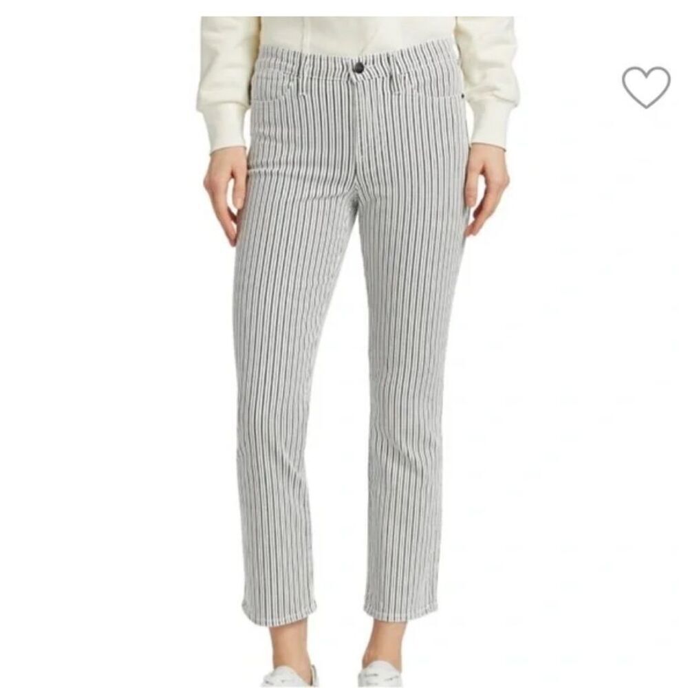 Frame Women's Le high straight leg Striped Denim Jeans Size 26 NWT